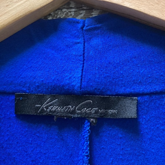 Kenneth Cole New York | Faux-Wrap V-Neck Sleeveless Top - L, Royal Blue - Picture 5 of 7